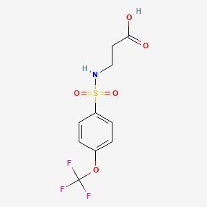 molecular formula C10H10F3NO5S B2901832 3-({[4-(Trifluoromethoxy)phenyl]sulfonyl}amino)propanoic acid CAS No. 781626-95-7