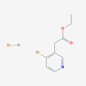 molecular formula C9H11Br2NO2 B2901833 Ethyl 2-(4-bromopyridin-3-YL)acetate hbr CAS No. 2460755-50-2