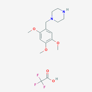 molecular formula C16H23F3N2O5 B2901834 1-(2,4,5-Trimethoxybenzyl)piperazine trifluoroacetate CAS No. 471916-79-7