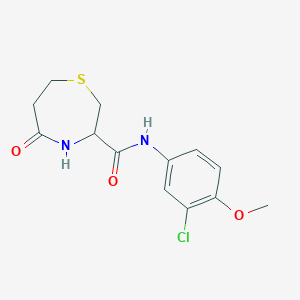 molecular formula C13H15ClN2O3S B2901838 N-(3-chloro-4-methoxyphenyl)-5-oxo-1,4-thiazepane-3-carboxamide CAS No. 1396631-88-1