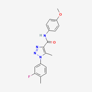 molecular formula C18H17FN4O2 B2901839 1-(3-fluoro-4-methylphenyl)-N-(4-methoxyphenyl)-5-methyl-1H-1,2,3-triazole-4-carboxamide CAS No. 899994-44-6