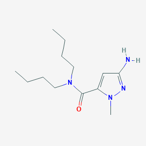 molecular formula C13H24N4O B2901841 3-amino-N,N-dibutyl-1-methyl-1H-pyrazole-5-carboxamide CAS No. 1855951-58-4