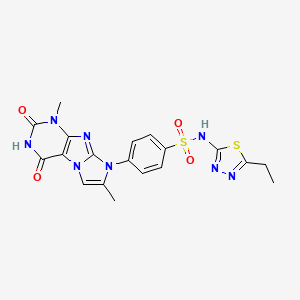 4-(1,7-dimethyl-2,4-dioxo-3,4-dihydro-1H-imidazo[2,1-f]purin-8(2H)-yl)-N-(5-ethyl-1,3,4-thiadiazol-2-yl)benzenesulfonamide