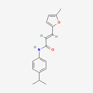 molecular formula C17H19NO2 B2901883 (E)-3-(5-methylfuran-2-yl)-N-(4-propan-2-ylphenyl)prop-2-enamide CAS No. 541529-64-0