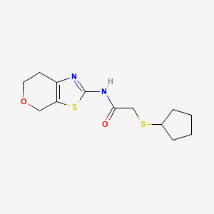 2-(cyclopentylthio)-N-(6,7-dihydro-4H-pyrano[4,3-d]thiazol-2-yl)acetamide