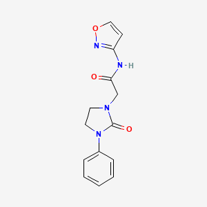 molecular formula C14H14N4O3 B2901894 N-(isoxazol-3-yl)-2-(2-oxo-3-phenylimidazolidin-1-yl)acetamide CAS No. 1324343-49-8