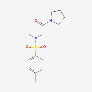molecular formula C14H20N2O3S B2901901 N,4-dimethyl-N-(2-oxo-2-pyrrolidin-1-ylethyl)benzenesulfonamide CAS No. 136787-48-9