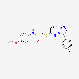 molecular formula C22H21N5O2S B2901903 N-(4-ethoxyphenyl)-2-((3-(p-tolyl)-[1,2,4]triazolo[4,3-b]pyridazin-6-yl)thio)acetamide CAS No. 852375-62-3