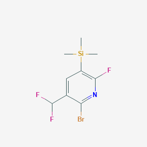 molecular formula C9H11BrF3NSi B2901905 [6-Bromo-5-(difluoromethyl)-2-fluoropyridin-3-yl]-trimethylsilane CAS No. 2248385-11-5