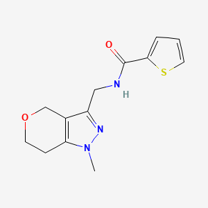 molecular formula C13H15N3O2S B2901911 N-((1-methyl-1,4,6,7-tetrahydropyrano[4,3-c]pyrazol-3-yl)methyl)thiophene-2-carboxamide CAS No. 1797978-73-4