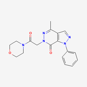 molecular formula C18H19N5O3 B2901917 4-methyl-6-(2-morpholino-2-oxoethyl)-1-phenyl-1H-pyrazolo[3,4-d]pyridazin-7(6H)-one CAS No. 941884-05-5