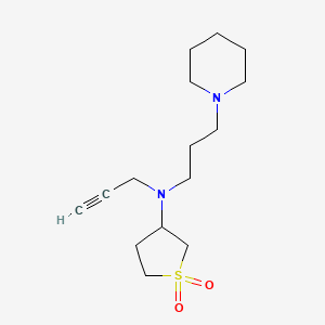 molecular formula C15H26N2O2S B2901919 1,1-Dioxo-N-(3-piperidin-1-ylpropyl)-N-prop-2-ynylthiolan-3-amine CAS No. 1645490-81-8