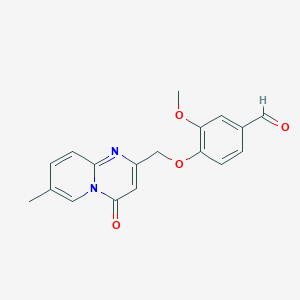 3-Methoxy-4-[(7-methyl-4-oxopyrido[1,2-a]pyrimidin-2-yl)methoxy]benzaldehyde