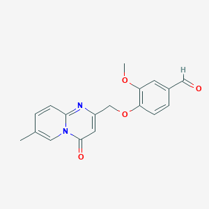 molecular formula C18H16N2O4 B2901940 3-Methoxy-4-[(7-methyl-4-oxopyrido[1,2-a]pyrimidin-2-yl)methoxy]benzaldehyde CAS No. 778618-90-9