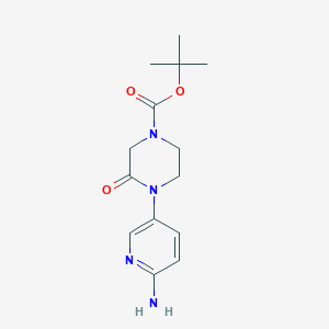 Tert-butyl 4-(6-aminopyridin-3-yl)-3-oxopiperazine-1-carboxylate