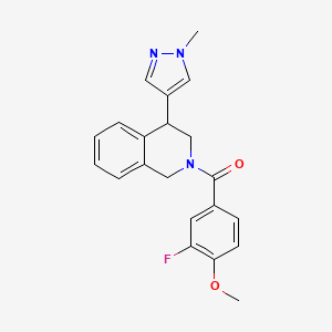 (3-fluoro-4-methoxyphenyl)(4-(1-methyl-1H-pyrazol-4-yl)-3,4-dihydroisoquinolin-2(1H)-yl)methanone