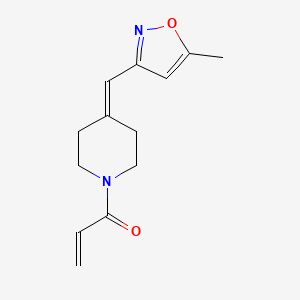 molecular formula C13H16N2O2 B2901952 1-{4-[(5-Methyl-1,2-oxazol-3-yl)methylidene]piperidin-1-yl}prop-2-en-1-one CAS No. 2094508-11-7