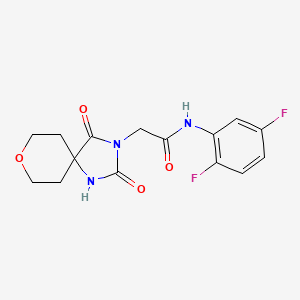molecular formula C15H15F2N3O4 B2901956 N-(2,5-difluorophenyl)-2-(2,4-dioxo-8-oxa-1,3-diazaspiro[4.5]dec-3-yl)acetamide CAS No. 1775537-98-8