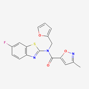 N-(6-fluorobenzo[d]thiazol-2-yl)-N-(furan-2-ylmethyl)-3-methylisoxazole-5-carboxamide