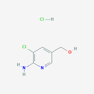 molecular formula C6H8Cl2N2O B2901960 (6-Amino-5-chloropyridin-3-yl)methanol;hydrochloride CAS No. 2126177-85-1