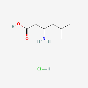 Hexanoic acid, 3-amino-5-methyl-, hydrochloride (1:1)