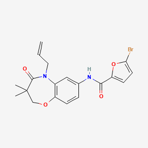 molecular formula C19H19BrN2O4 B2901983 N-(5-allyl-3,3-dimethyl-4-oxo-2,3,4,5-tetrahydrobenzo[b][1,4]oxazepin-7-yl)-5-bromofuran-2-carboxamide CAS No. 921790-80-9