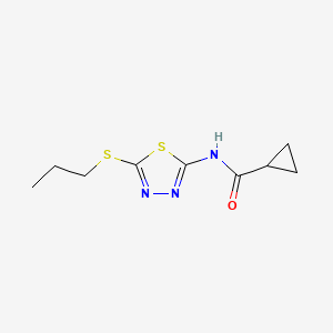 N-(5-(propylthio)-1,3,4-thiadiazol-2-yl)cyclopropanecarboxamide