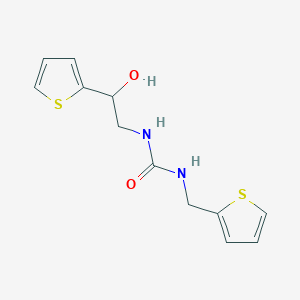 molecular formula C12H14N2O2S2 B2901998 1-(2-Hydroxy-2-(thiophen-2-yl)ethyl)-3-(thiophen-2-ylmethyl)urea CAS No. 1351642-49-3