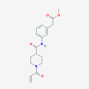Methyl 2-[3-[(1-prop-2-enoylpiperidine-4-carbonyl)amino]phenyl]acetate