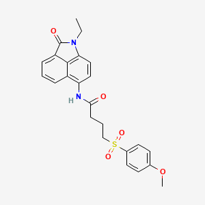 molecular formula C24H24N2O5S B2902009 N-(1-ethyl-2-oxo-1,2-dihydrobenzo[cd]indol-6-yl)-4-((4-methoxyphenyl)sulfonyl)butanamide CAS No. 923065-04-7