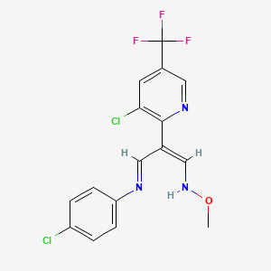 3-(4-chloroanilino)-2-[3-chloro-5-(trifluoromethyl)-2-pyridinyl]acrylaldehyde O-methyloxime