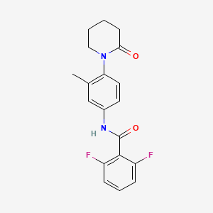 molecular formula C19H18F2N2O2 B2902018 2,6-difluoro-N-(3-methyl-4-(2-oxopiperidin-1-yl)phenyl)benzamide CAS No. 941978-45-6