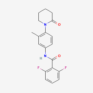 2,6-difluoro-N-[3-methyl-4-(2-oxopiperidin-1-yl)phenyl]benzamide