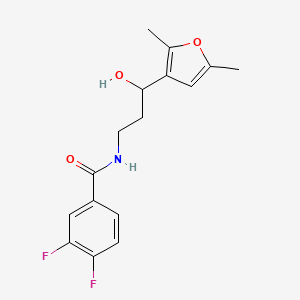 N-(3-(2,5-dimethylfuran-3-yl)-3-hydroxypropyl)-3,4-difluorobenzamide