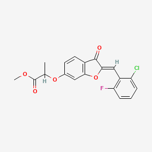 (Z)-methyl 2-((2-(2-chloro-6-fluorobenzylidene)-3-oxo-2,3-dihydrobenzofuran-6-yl)oxy)propanoate