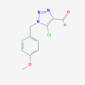 molecular formula C11H10ClN3O2 B290204 5-chloro-1-(4-methoxybenzyl)-1H-1,2,3-triazole-4-carbaldehyde 