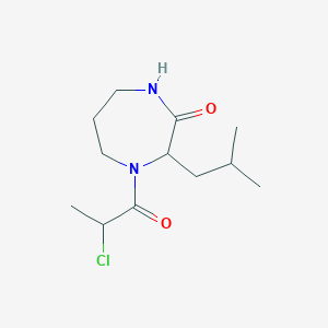 4-(2-Chloropropanoyl)-3-(2-methylpropyl)-1,4-diazepan-2-one