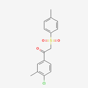 molecular formula C16H15ClO3S B2902044 1-(4-Chloro-3-methylphenyl)-2-((4-methylphenyl)sulfonyl)ethan-1-one CAS No. 946386-92-1