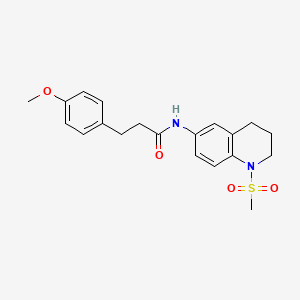 molecular formula C20H24N2O4S B2902048 3-(4-methoxyphenyl)-N-(1-methylsulfonyl-3,4-dihydro-2H-quinolin-6-yl)propanamide CAS No. 941882-62-8