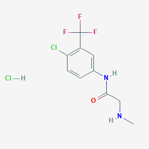 N-[4-chloro-3-(trifluoromethyl)phenyl]-2-(methylamino)acetamide hydrochloride