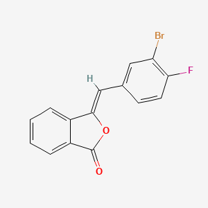 molecular formula C15H8BrFO2 B2902064 (Z)-3-(3-Bromo-4-fluorobenzylidene)isobenzofuran-1(3H)-one CAS No. 1423030-14-1