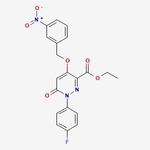 Ethyl 1-(4-fluorophenyl)-4-((3-nitrobenzyl)oxy)-6-oxo-1,6-dihydropyridazine-3-carboxylate