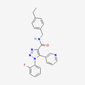 molecular formula C23H20FN5O B2902071 2-{[4-(4-benzylpiperidin-1-yl)pyrimidin-2-yl]thio}-N-(3-phenylpropyl)acetamide CAS No. 1251568-29-2