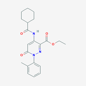 Ethyl 4-(cyclohexanecarboxamido)-6-oxo-1-(o-tolyl)-1,6-dihydropyridazine-3-carboxylate