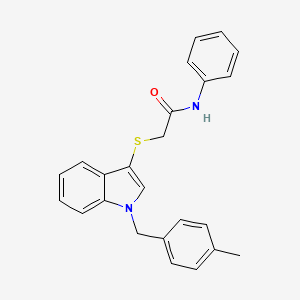 molecular formula C24H22N2OS B2902074 2-((1-(4-methylbenzyl)-1H-indol-3-yl)thio)-N-phenylacetamide CAS No. 681276-66-4