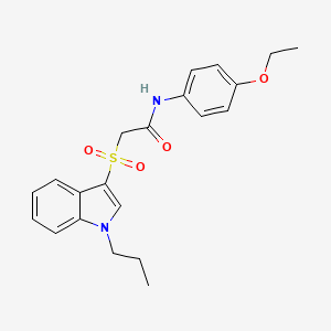 molecular formula C21H24N2O4S B2902078 N-(4-ethoxyphenyl)-2-((1-propyl-1H-indol-3-yl)sulfonyl)acetamide CAS No. 850932-57-9
