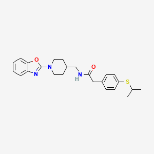 N-((1-(benzo[d]oxazol-2-yl)piperidin-4-yl)methyl)-2-(4-(isopropylthio)phenyl)acetamide