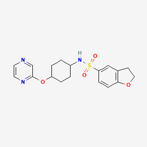 N-((1r,4r)-4-(pyrazin-2-yloxy)cyclohexyl)-2,3-dihydrobenzofuran-5-sulfonamide