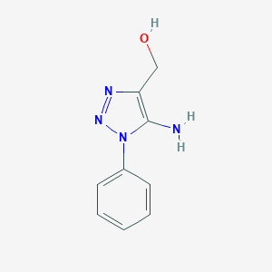 molecular formula C9H10N4O B290209 (5-amino-1-phenyl-1H-1,2,3-triazol-4-yl)methanol 