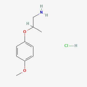 molecular formula C10H16ClNO2 B2902091 2-(4-Methoxyphenoxy)propan-1-amine hydrochloride CAS No. 1352305-22-6